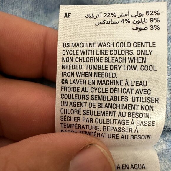 Style & Co Women's Light Blue Sweater Size Large Polyester/Acrylic/Wool Blend - Picture 5 of 5